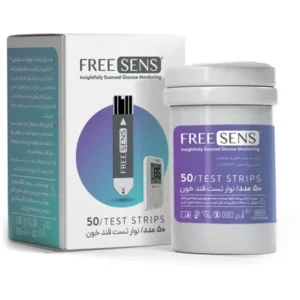 جعبه و قوطی نوار تست قند خون فری سنس 50 عددی با ضمانت اصالت کالا